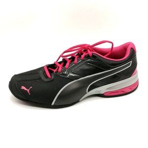 Puma Womens Sneaker Black Pink Soft Foam Insole Lace Up Round Toe Low Top 11